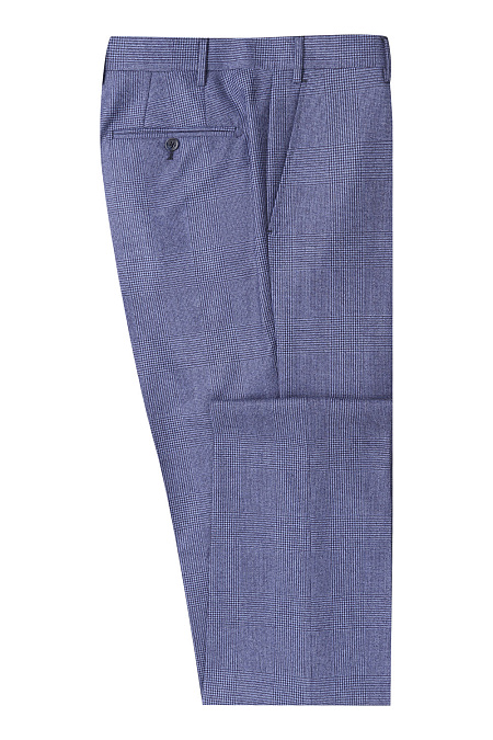 Мужские брендовые брюки арт. MI 30081/4041 Meucci (Италия) - фото. Цвет: Синий в клетку. Купить в интернет-магазине https://shop.meucci.ru
