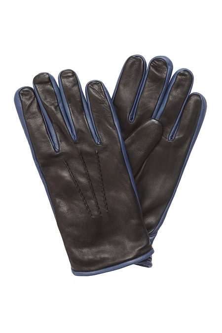 Черные кожаные перчатки для мужчин бренда Meucci (Италия), арт. ZU114 NERO - фото. Цвет: Черный. Купить в интернет-магазине https://shop.meucci.ru
