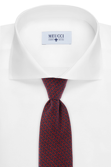 Бордовый галстук с рисунком для мужчин бренда Meucci (Италия), арт. 8103/2 - фото. Цвет: Бордовый. Купить в интернет-магазине https://shop.meucci.ru
