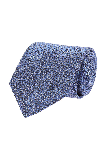 Синий галстук с микродизайном для мужчин бренда Meucci (Италия), арт. 46101/1 - фото. Цвет: Синий. Купить в интернет-магазине https://shop.meucci.ru

