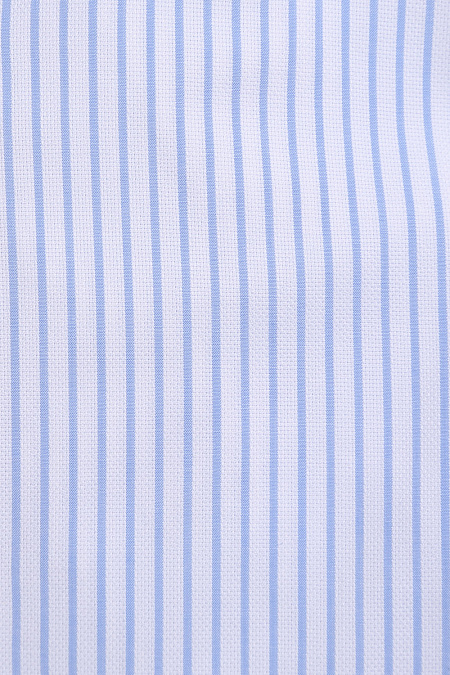 Модная мужская хлопковая рубашка с белым воротником в полоску арт. MS18092 под запонки от Meucci (Италия) - фото. Цвет: Белый в полоску. Купить в интернет-магазине https://shop.meucci.ru
