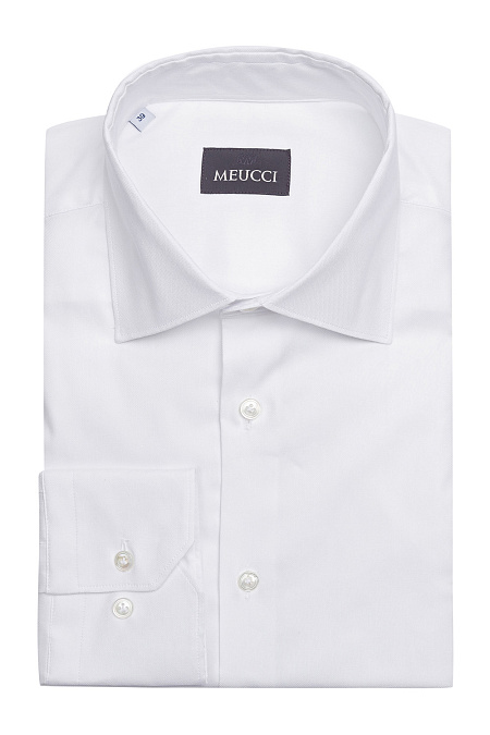 Модная мужская классическая рубашка с микродизайном арт. SL 90202 RL BAS 0293/141720 от Meucci (Италия) - фото. Цвет: Белый, микродизайн. Купить в интернет-магазине https://shop.meucci.ru

