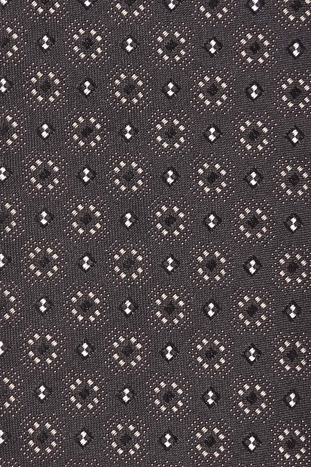 Черный галстук в мелкий узор для мужчин бренда Meucci (Италия), арт. 47024/6 - фото. Цвет: Черный. Купить в интернет-магазине https://shop.meucci.ru
