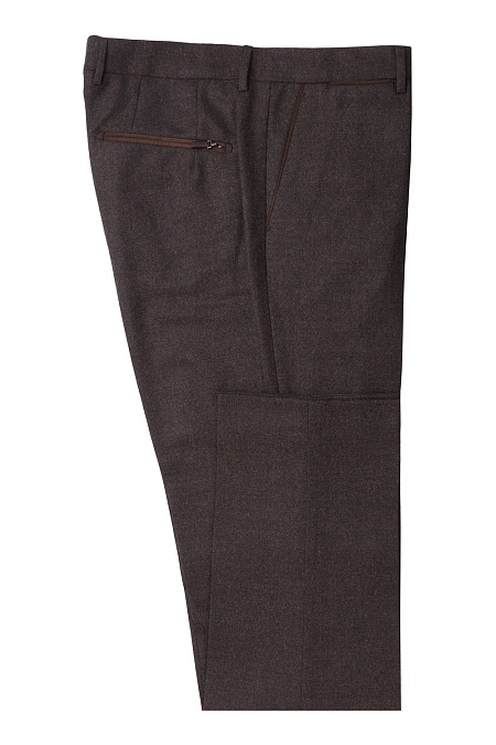 Мужские брендовые брюки арт. 7WA379.001 BROWN/1 Meucci (Италия) - фото. Цвет: Коричневый. Купить в интернет-магазине https://shop.meucci.ru
