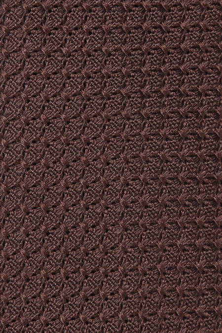 Вязаный коричневый галстук для мужчин бренда Meucci (Италия), арт. 1208/14 - фото. Цвет: Коричневый. Купить в интернет-магазине https://shop.meucci.ru
