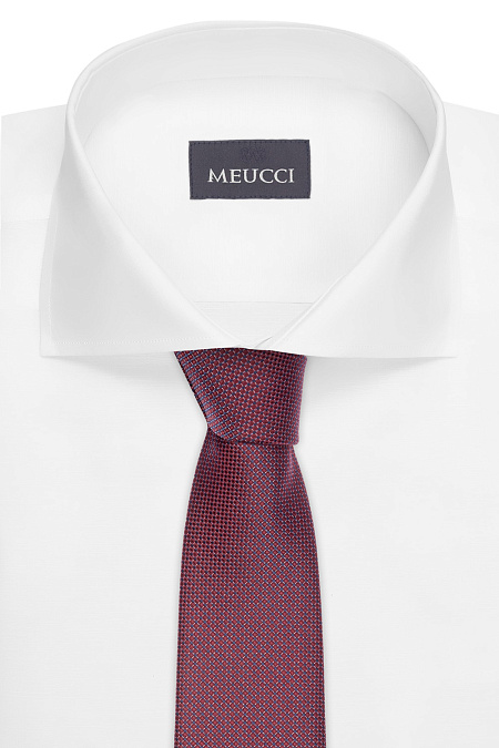 Бордовый галстук с микродизайном для мужчин бренда Meucci (Италия), арт. 03202006-20 - фото. Цвет: Бордовый с дизайном . Купить в интернет-магазине https://shop.meucci.ru
