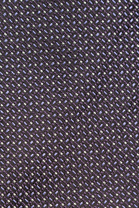 Темно-фиолетовый галстук из шелка с мелким цветным орнаментом для мужчин бренда Meucci (Италия), арт. EKM212202-44 - фото. Цвет: Темно-фиолетовый, цветной орнамент. Купить в интернет-магазине https://shop.meucci.ru
