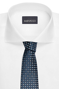 Темно-синий галстук с цветным орнаментом (EKM212202-156)