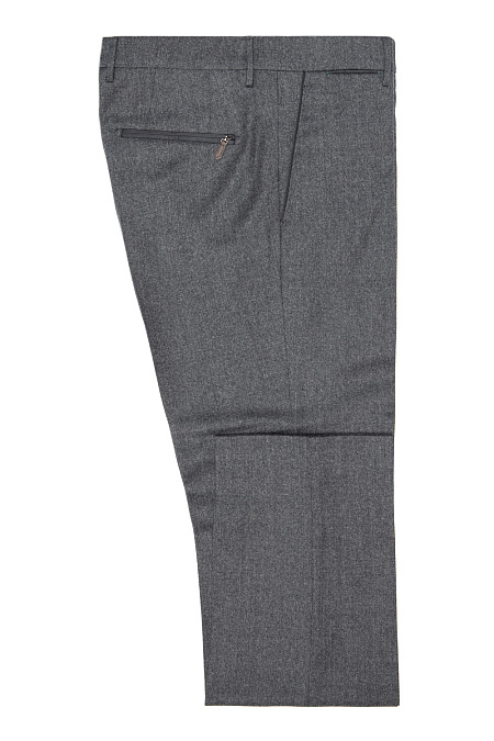 Мужские брендовые брюки серого цвета из шерсти  арт. RD5470 DKGREY Meucci (Италия) - фото. Цвет: Серый. Купить в интернет-магазине https://shop.meucci.ru
