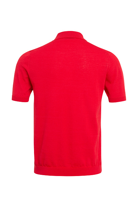 Поло красного цвета из хлопка с пуговицами для мужчин бренда Meucci (Италия), арт. 1414/00107/2 - фото. Цвет: Красный. Купить в интернет-магазине https://shop.meucci.ru
