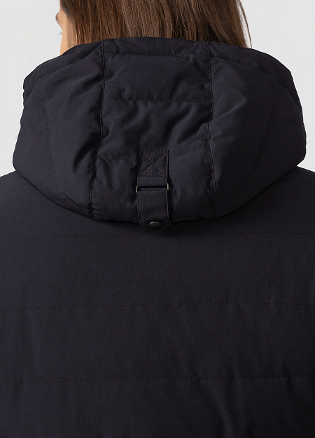 Куртка приталенного силуэта с капюшоном для мужчин бренда Meucci (Италия), арт. 2515 - фото. Цвет: Темно-синий. Купить в интернет-магазине https://shop.meucci.ru
