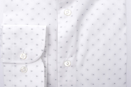 Модная мужская приталенная рубашка из хлопка арт. SL 9201703 R 20162/151214 от Meucci (Италия) - фото. Цвет: Белый. Купить в интернет-магазине https://shop.meucci.ru

