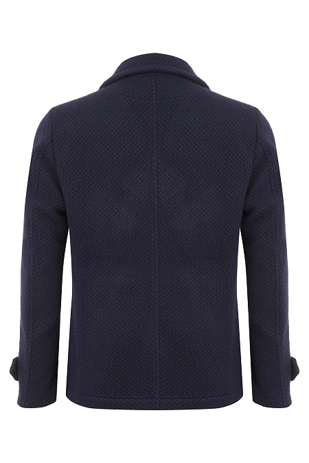 Укороченное двубортное пальто для мужчин бренда Meucci (Италия), арт. 3M115 СR00 NAVY - фото. Цвет: Темно-синий. Купить в интернет-магазине https://shop.meucci.ru
