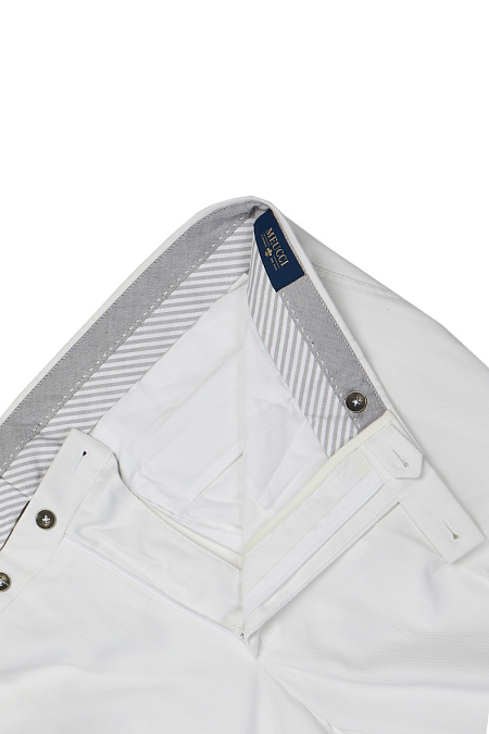 Мужские брендовые брюки арт. DV3100X WHITE Meucci (Италия) - фото. Цвет: Белый. Купить в интернет-магазине https://shop.meucci.ru
