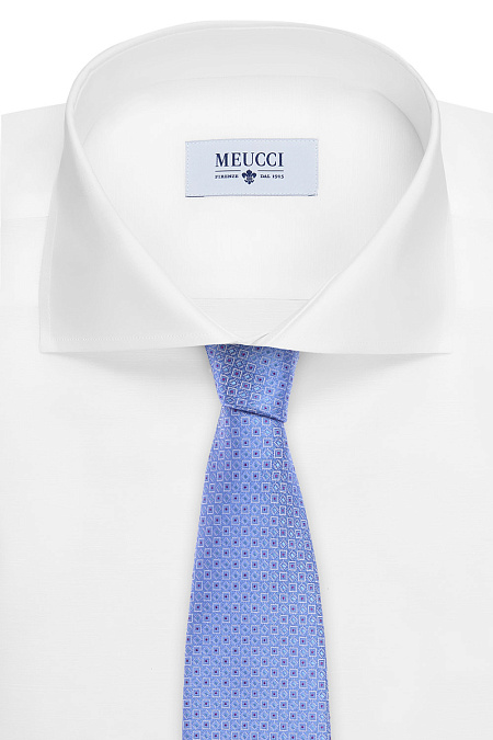Галстук для мужчин бренда Meucci (Италия), арт. 36303/2 - фото. Цвет: Голубой. Купить в интернет-магазине https://shop.meucci.ru
