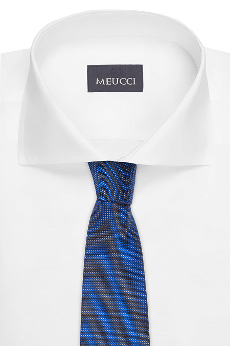 Синий галстук с орнаментом для мужчин бренда Meucci (Италия), арт. 03202006-13 - фото. Цвет: . Купить в интернет-магазине https://shop.meucci.ru
