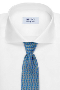 Голубой галстук с узором (8066/2)