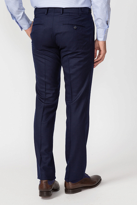 Мужские брендовые синие классические брюки арт. VB3311 NAVY Meucci (Италия) - фото. Цвет: Синий. Купить в интернет-магазине https://shop.meucci.ru
