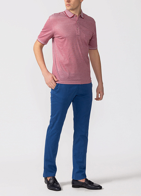 Синие хлопковые брюки для мужчин бренда Meucci (Италия), арт. BN0002BX OLTREMARE - фото. Цвет: Синий, ультрамарин. Купить в интернет-магазине https://shop.meucci.ru

