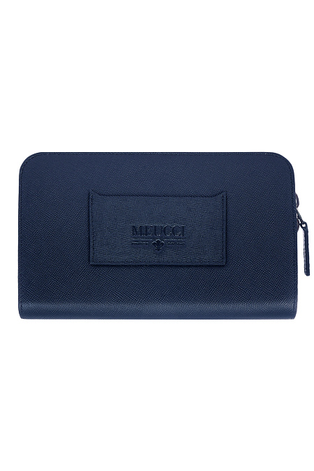 Портмоне-кошелек из темно-синей кожи для мужчин бренда Meucci (Италия), арт. О-78170 Blue - фото. Цвет: Темно-синий. Купить в интернет-магазине https://shop.meucci.ru

