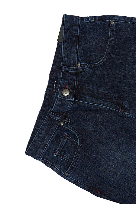 Мужские брендовые джинсы темно-синие средней ширины  арт. CLDBM 2203 REG Meucci (Италия) - фото. Цвет: Темно-синий. Купить в интернет-магазине https://shop.meucci.ru
