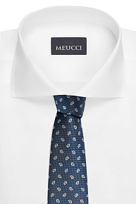 Темно-синий галстук с цветным орнаментом (EKM212202-155)