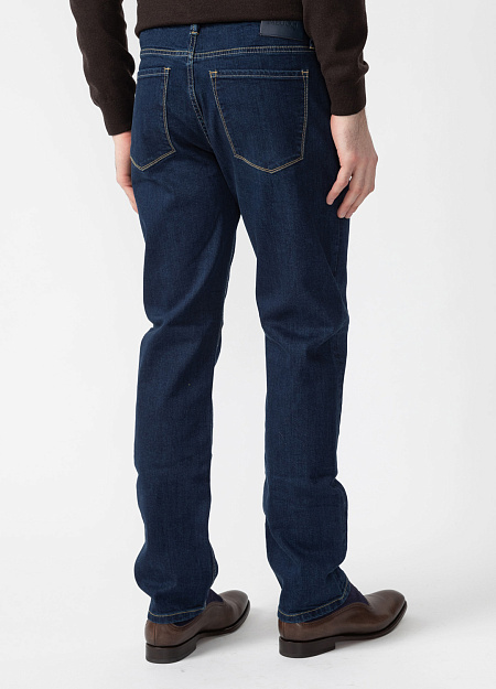 Мужские брендовые джинсы темно-синие классического кроя арт. NLW REG 1904 Meucci (Италия) - фото. Цвет: . Купить в интернет-магазине https://shop.meucci.ru
