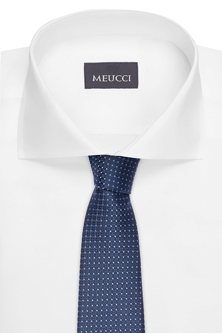 Синий галстук в мелкий горох для мужчин бренда Meucci (Италия), арт. 03202006-16 - фото. Цвет: Синий в мелкий горох. Купить в интернет-магазине https://shop.meucci.ru
