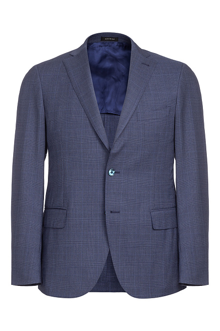 Приталенный пиджак из шерсти для мужчин бренда Meucci (Италия), арт. MI 2200193/7070 - фото. Цвет: Серо-синий. Купить в интернет-магазине https://shop.meucci.ru
