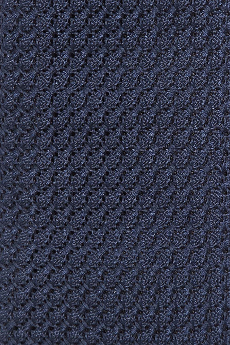 Вязаный темно-синий галстук для мужчин бренда Meucci (Италия), арт. 1208/2 - фото. Цвет: Синий. Купить в интернет-магазине https://shop.meucci.ru

