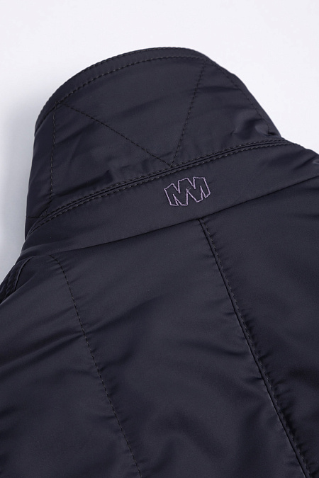 Удлиненная стеганая куртка-плащ без капюшона  для мужчин бренда Meucci (Италия), арт. 3929 - фото. Цвет: Темно-синий. Купить в интернет-магазине https://shop.meucci.ru
