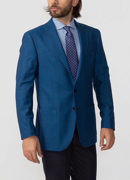 Синий галстук с узором для мужчин бренда Meucci (Италия), арт. SE079/1 - фото. Цвет: Синий. Купить в интернет-магазине https://shop.meucci.ru
