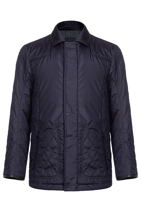 Демисезонная куртка-пиджак из шелка для мужчин бренда Meucci (Италия), арт. 11171 - фото. Цвет: Темно-синий. Купить в интернет-магазине https://shop.meucci.ru

