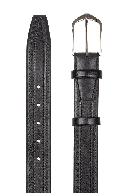 Кожаный ремень черный для мужчин бренда Meucci (Италия), арт. 201074100-100 - фото. Цвет: Черный. Купить в интернет-магазине https://shop.meucci.ru
