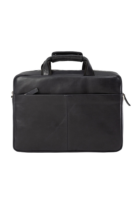 Кожаная сумка-портфель для мужчин бренда Meucci (Италия), арт. O-78124 - фото. Цвет: Черный. Купить в интернет-магазине https://shop.meucci.ru
