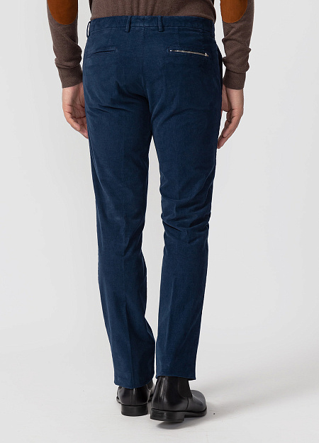 Мужские брендовые хлопковые брюки синего цвета арт. DV0122X BLUMARINE Meucci (Италия) - фото. Цвет: Синий. Купить в интернет-магазине https://shop.meucci.ru
