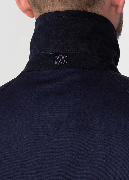 Куртка-пиджак из хлопка для мужчин бренда Meucci (Италия), арт. 11175 - фото. Цвет: Темно-синий. Купить в интернет-магазине https://shop.meucci.ru
