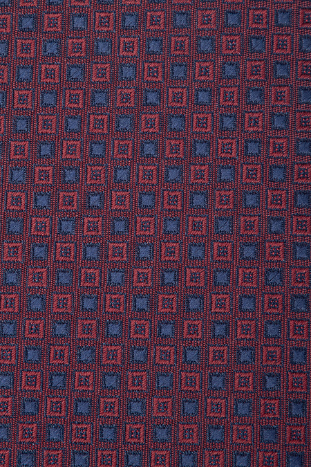 Бордовый галстук с орнаментом для мужчин бренда Meucci (Италия), арт. 03202006-41 - фото. Цвет: Бордовый с орнаментом. Купить в интернет-магазине https://shop.meucci.ru
