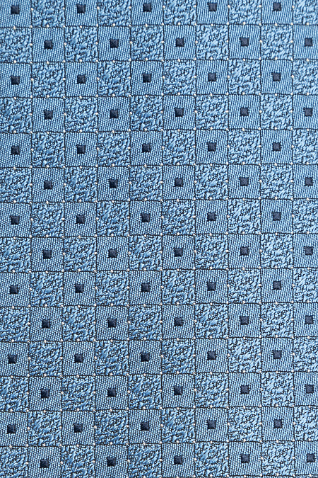 Галстук голубого цвета с орнаментом для мужчин бренда Meucci (Италия), арт. EKM212202-98 - фото. Цвет: Голубой с орнаментом. Купить в интернет-магазине https://shop.meucci.ru
