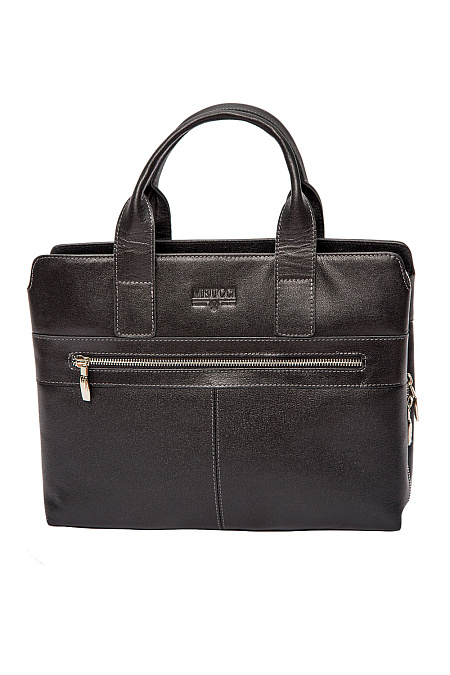 Кожаная сумка-портфель для мужчин бренда Meucci (Италия), арт. O-78140 - фото. Цвет: Черный. Купить в интернет-магазине https://shop.meucci.ru
