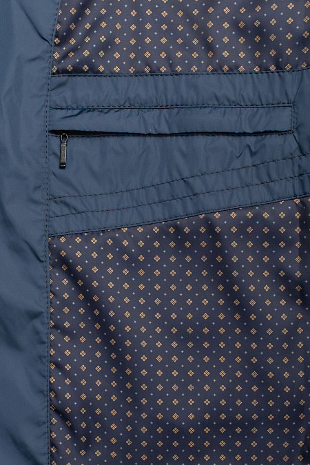 Лёгкая утеплённая куртка синего цвета  для мужчин бренда Meucci (Италия), арт. 9037 - фото. Цвет: Тёмно-синий. Купить в интернет-магазине https://shop.meucci.ru
