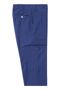 Хлопковые синие брюки в клетку (ZR1350/91555/501)