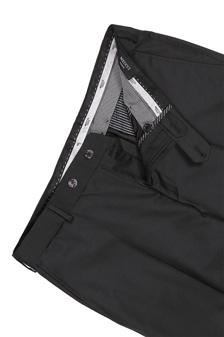Мужские брендовые хлопковые брюки черного цвета арт. MI 30043/2031 Meucci (Италия) - фото. Цвет: Черный. Купить в интернет-магазине https://shop.meucci.ru
