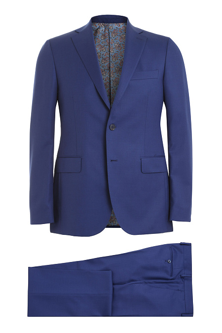 Мужской синий классический костюм  Meucci (Италия), арт. SL 2200073/1204 - фото. Цвет: Синий, микродизайн.