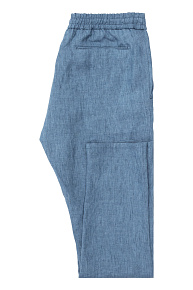 Льняные брюки светло-синего цвета  (LM 104SP LT BLUE)