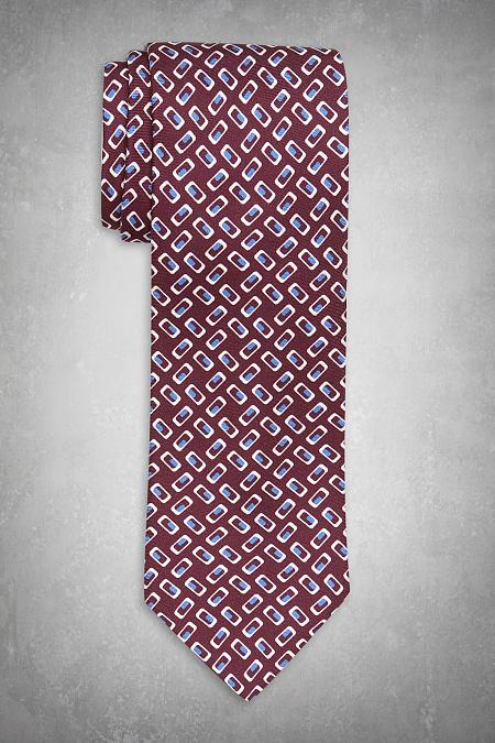 Бордовый галстук с орнаментом для мужчин бренда Meucci (Италия), арт. 89036/3 - фото. Цвет: Бордовый, орнамент. Купить в интернет-магазине https://shop.meucci.ru
