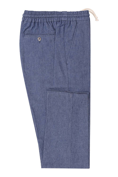 Мужские брендовые брюки арт. LM3103 BLUE Meucci (Италия) - фото. Цвет: Синий. Купить в интернет-магазине https://shop.meucci.ru
