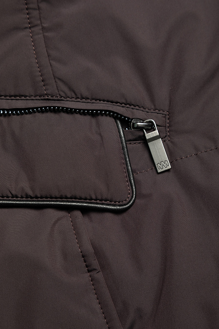 Утепленная стеганая куртка-пиджак  для мужчин бренда Meucci (Италия), арт. 4920 - фото. Цвет: Коричневый с бордовым отливом. Купить в интернет-магазине https://shop.meucci.ru
