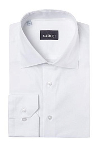 Рубашка белая с микродизайном (SL 90202 R BAS 0191/141922)