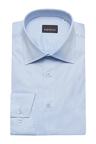 Рубашка голубого цвета с микродизайном (SL 9020 RL BAS 0291/182061)